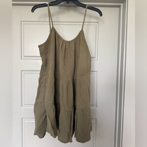 Olive Green Sleeveless Dress